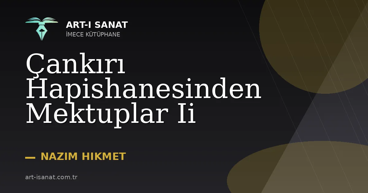 Çankırı Hapishanesinden Mektuplar Ii