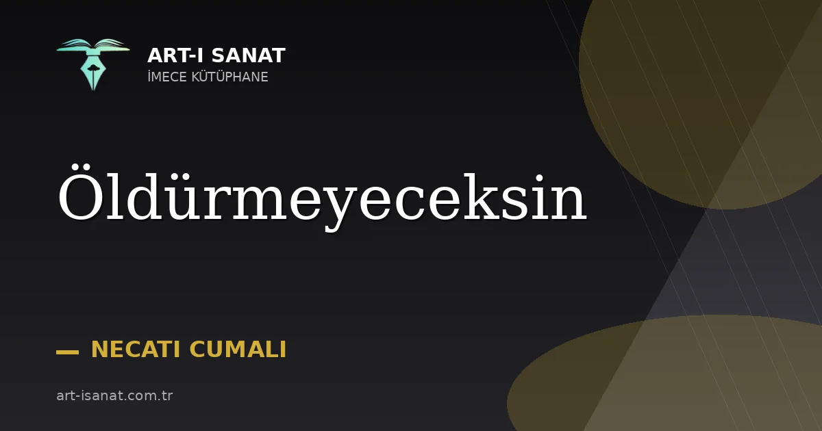 Öldürmeyeceksin