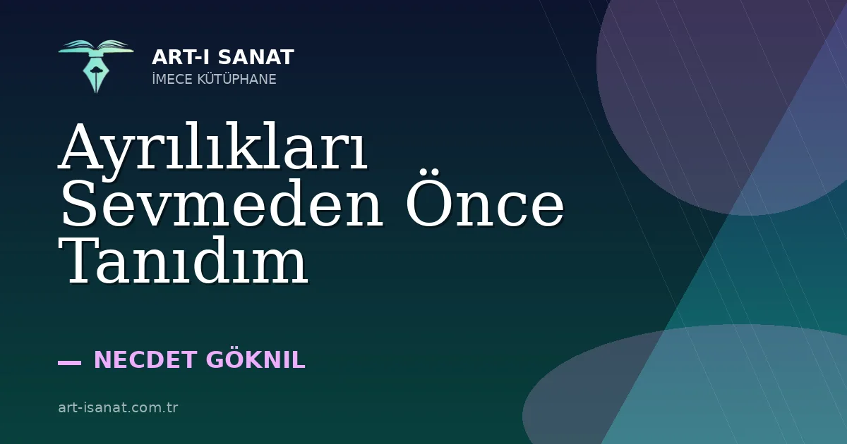 Ayrılıkları Sevmeden Önce Tanıdım