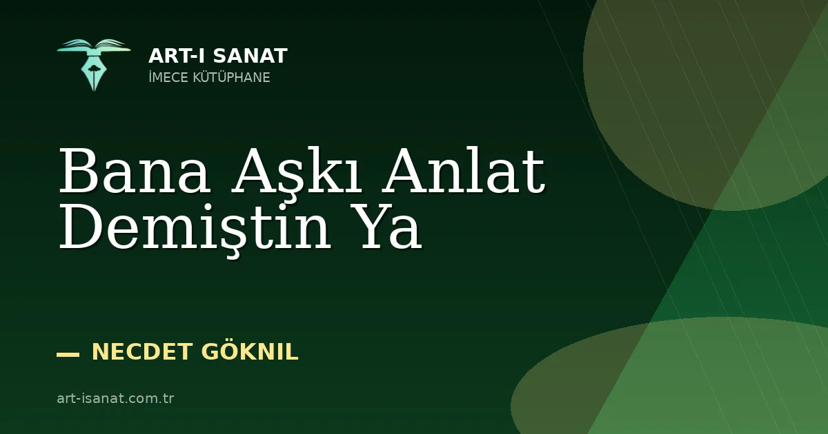 Bana Aşkı Anlat Demiştin Ya