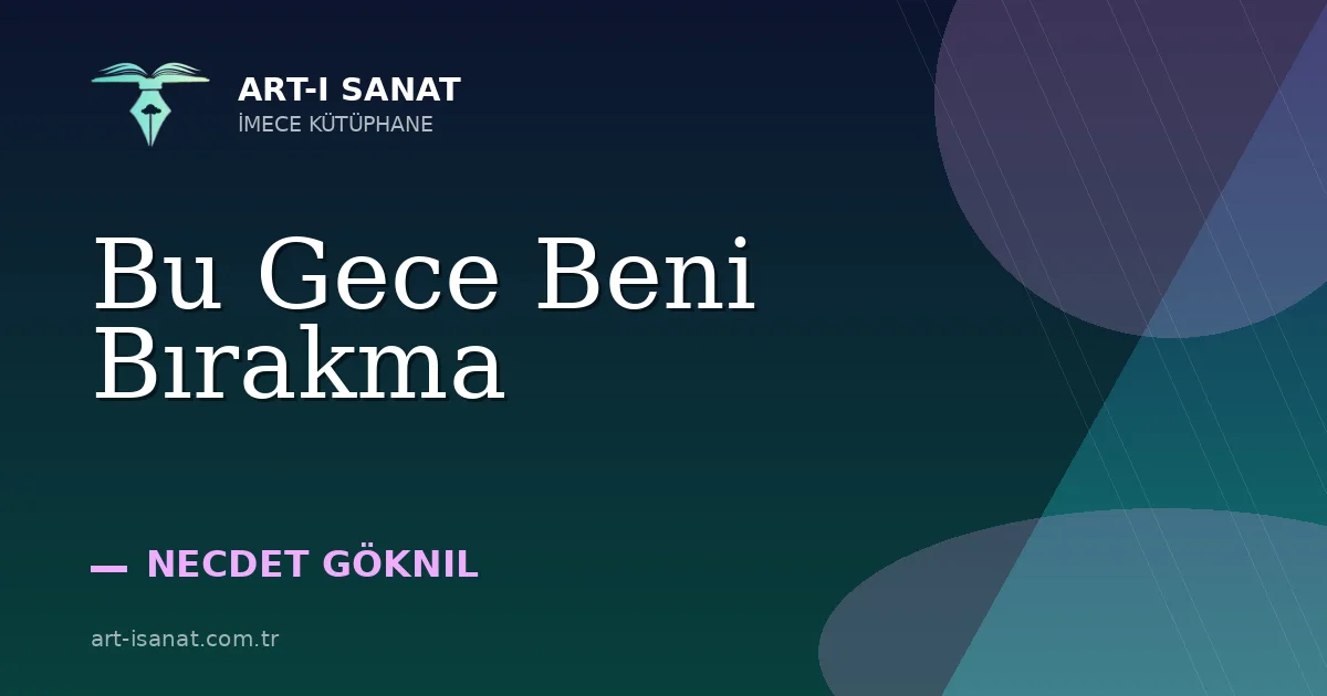 Bu Gece Beni Bırakma