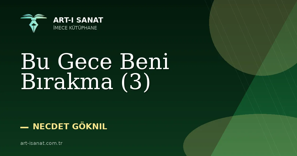 Bu Gece Beni Bırakma (3)