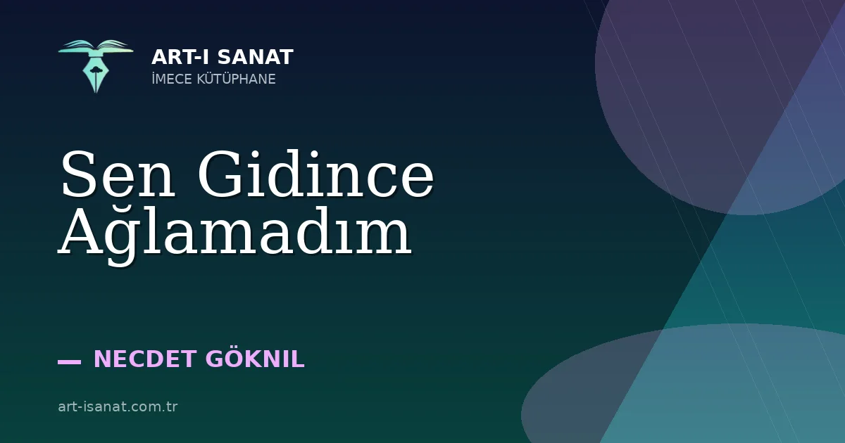 Sen Gidince Ağlamadım