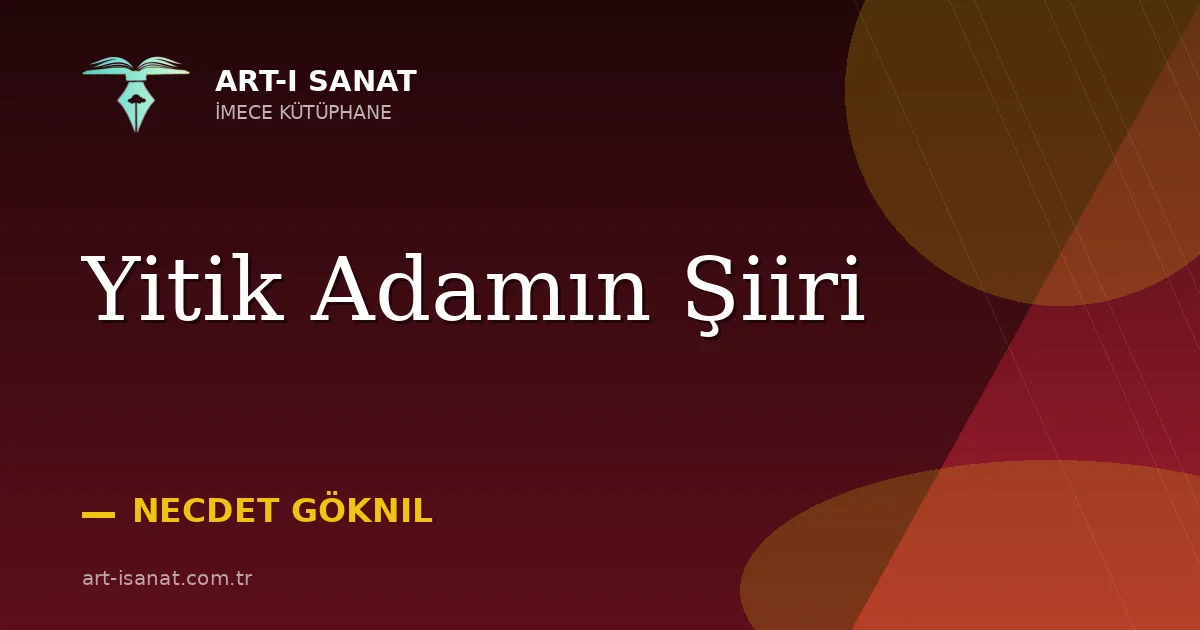 Yitik Adamın Şiiri