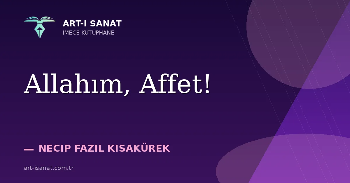 Allahım, Affet!