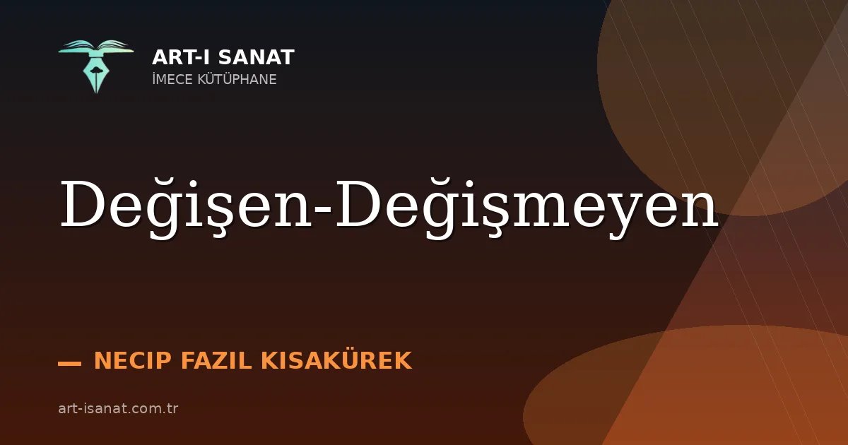 Değişen-Değişmeyen