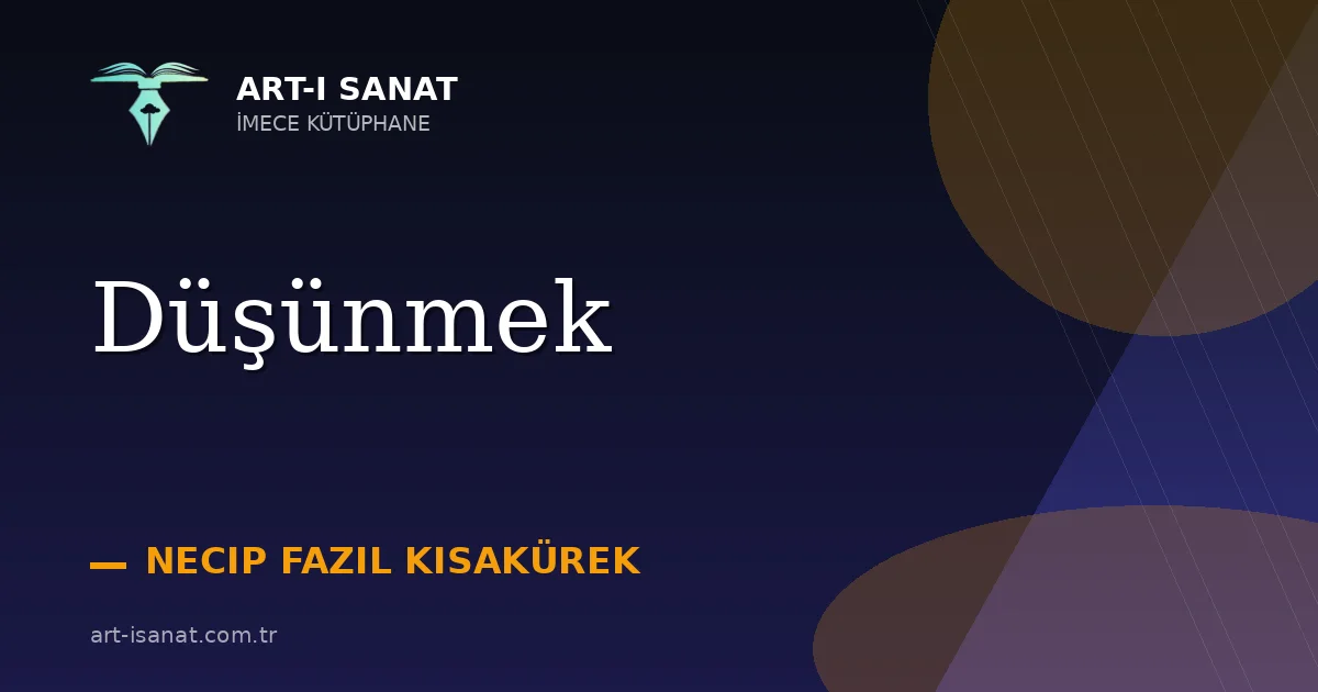 Düşünmek