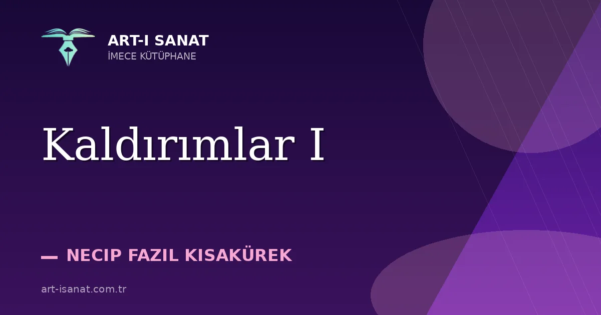 Kaldırımlar I