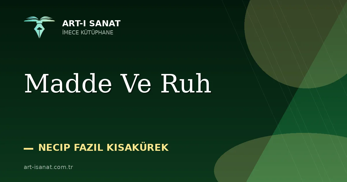Madde Ve Ruh