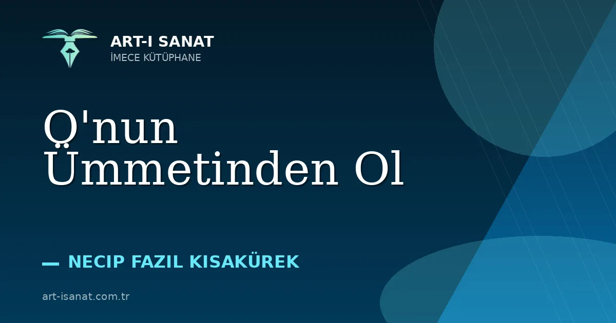 O'nun Ümmetinden Ol