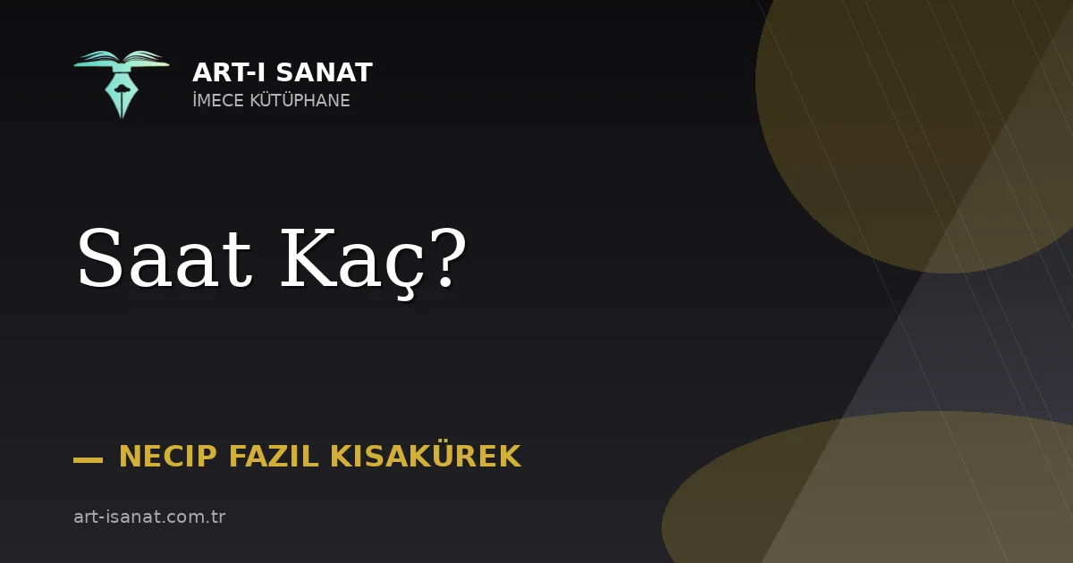 Saat Kaç?