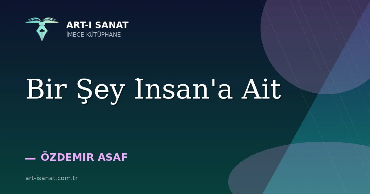 Bir Şey İnsan'a Ait