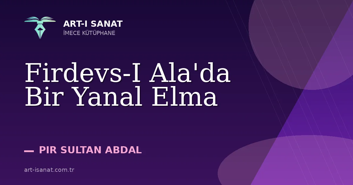 Firdevs-I Ala'da Bir Yanal Elma