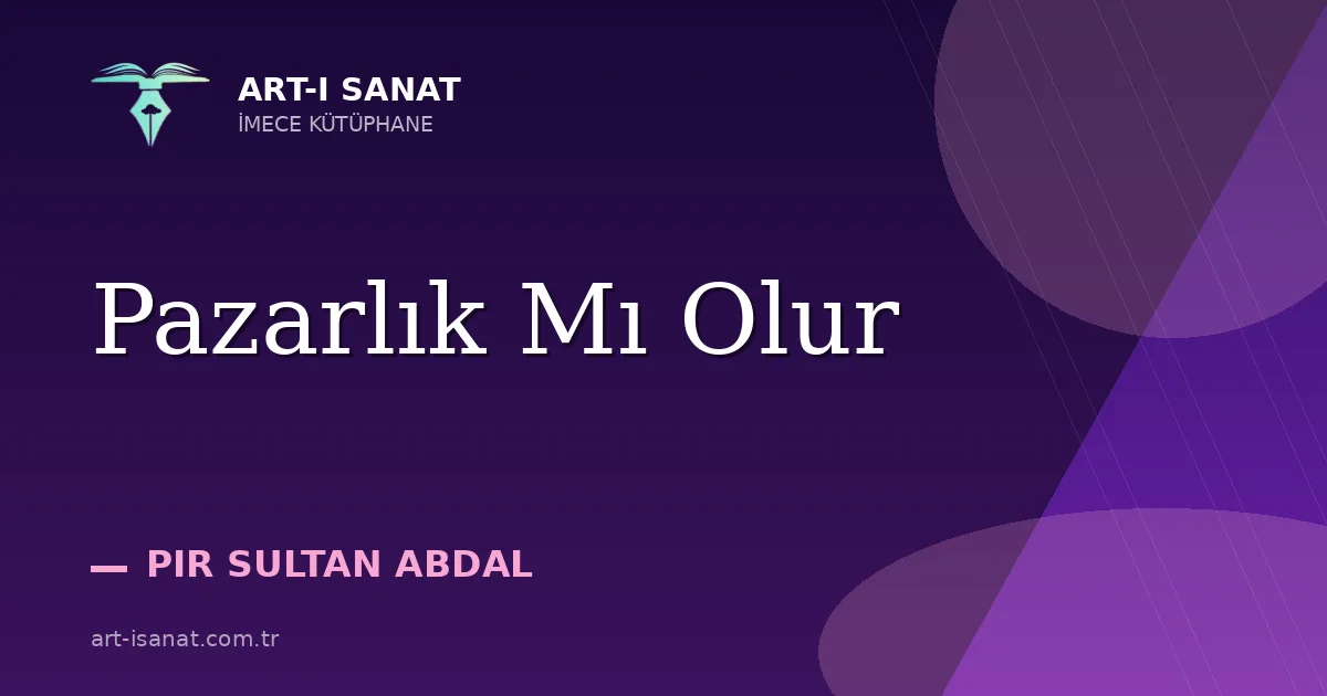 Pazarlık Mı Olur