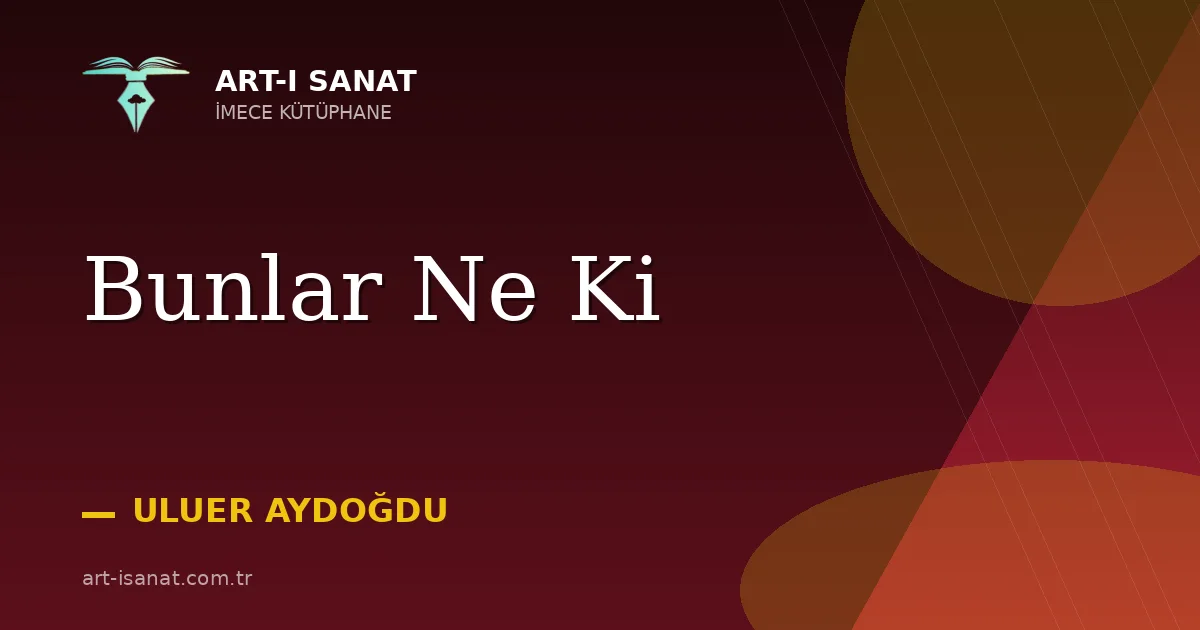 Bunlar Ne Ki