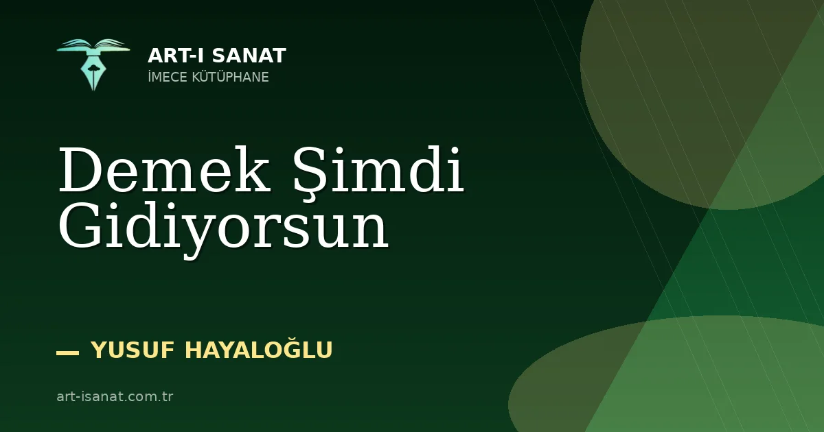 Demek Şimdi Gidiyorsun