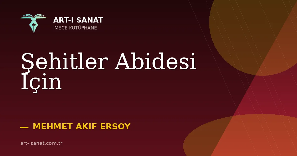 Şehitler Abidesi İçin