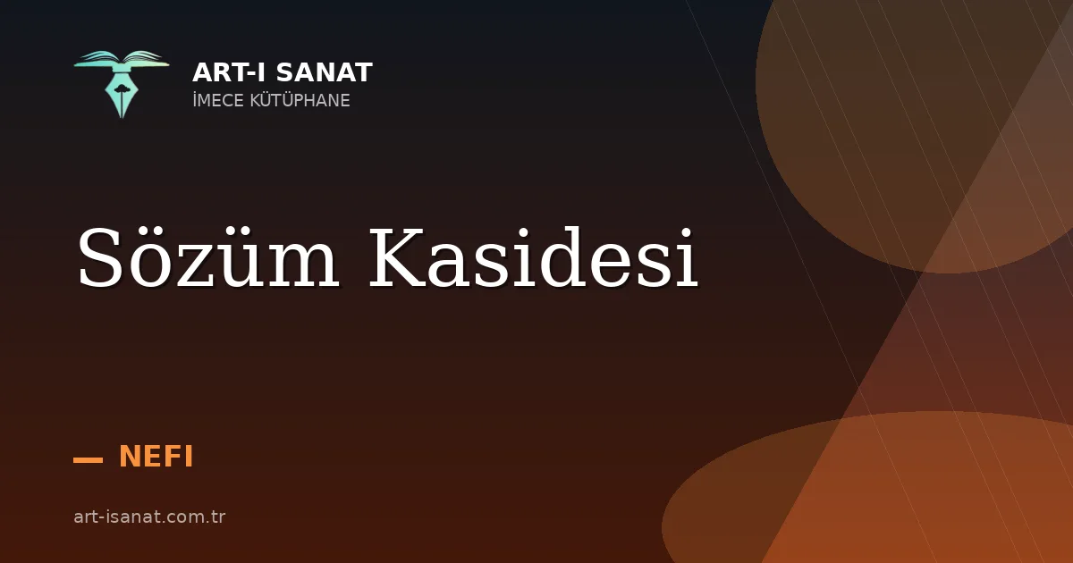 Sözüm Kasidesi