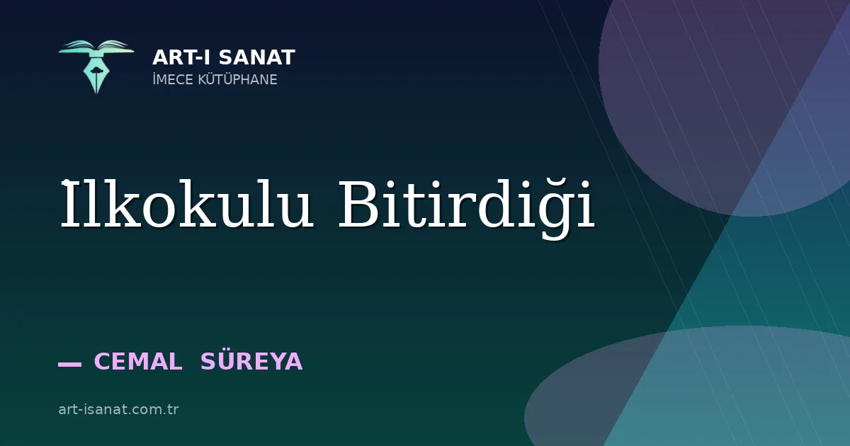 İlkokulu Bitirdiği