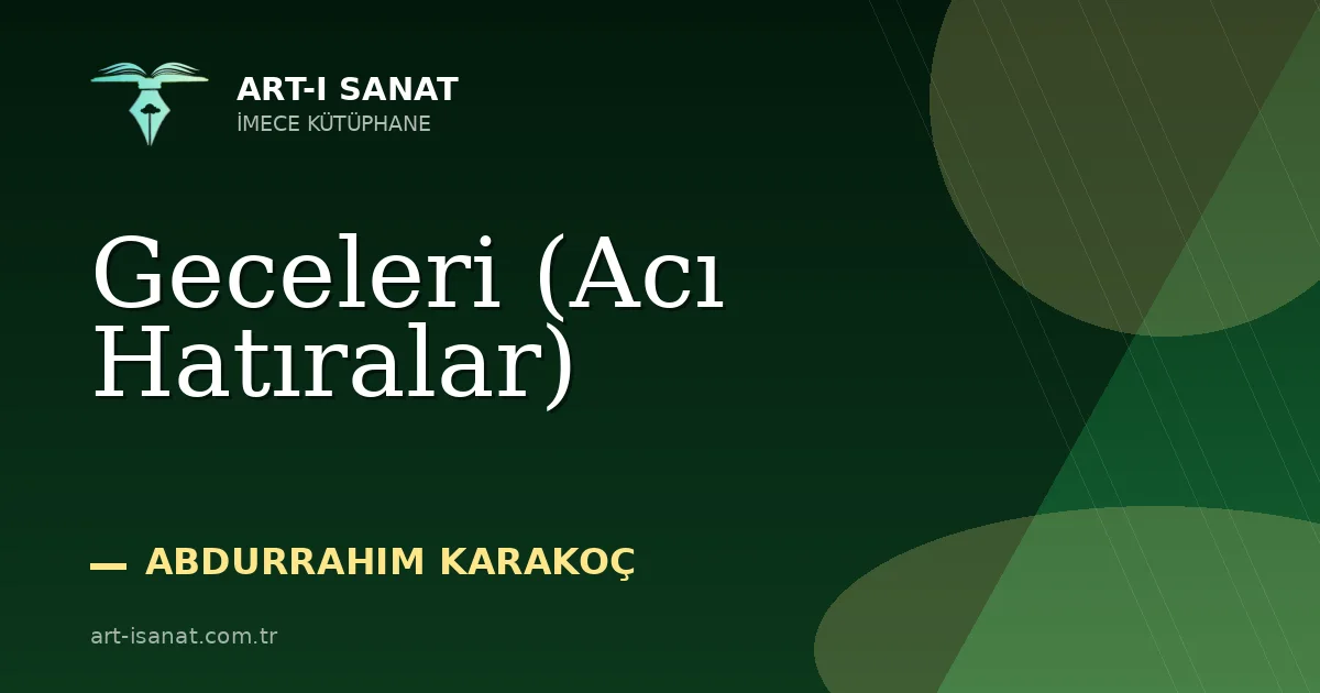 Geceleri (Acı Hatıralar)