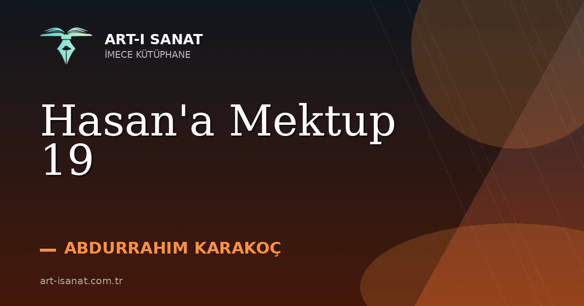 Hasan'a Mektup 19