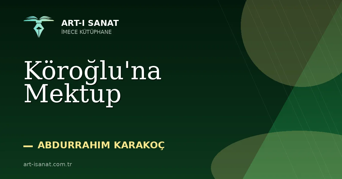 Köroğlu'na Mektup