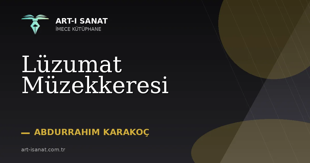 Lüzumat Müzekkeresi