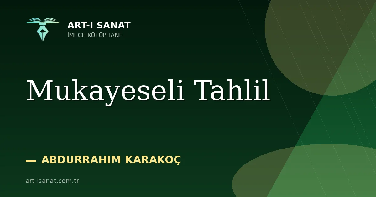 Mukayeseli Tahlil