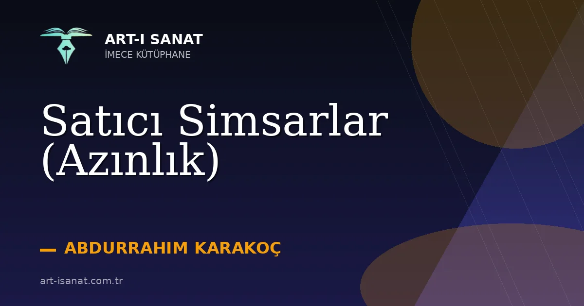 Satıcı Simsarlar (Azınlık)