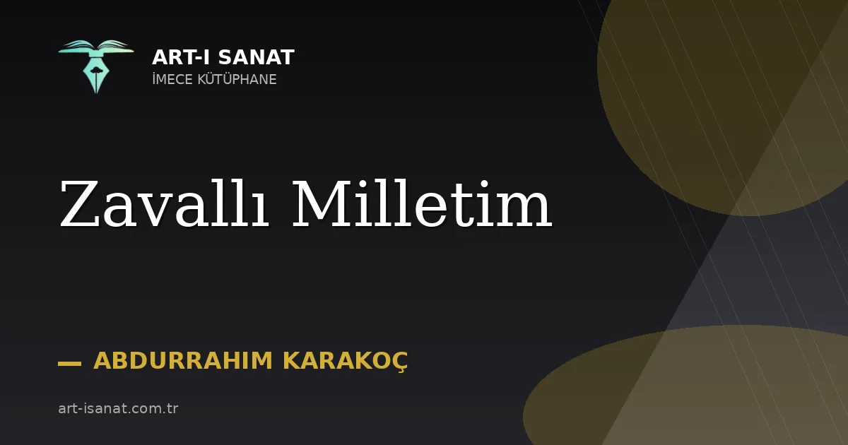 Zavallı Milletim