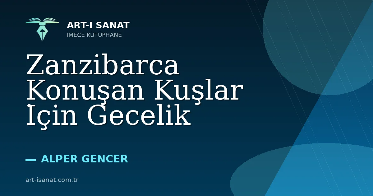 Zanzibarca Konuşan Kuşlar İçin Gecelik