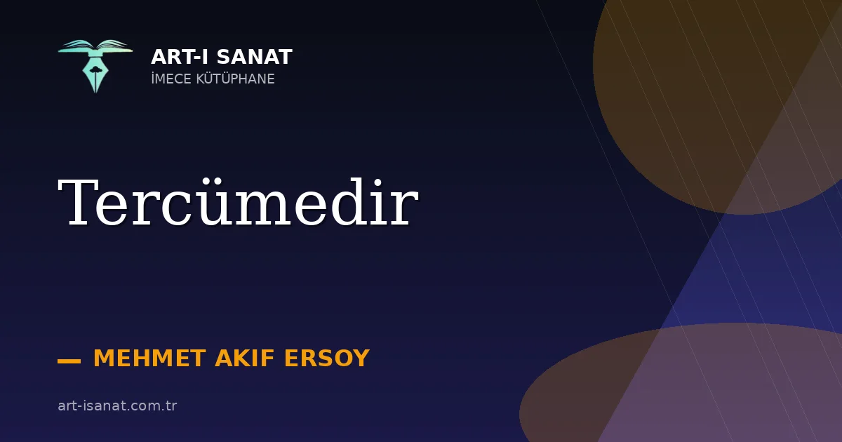 Tercümedir