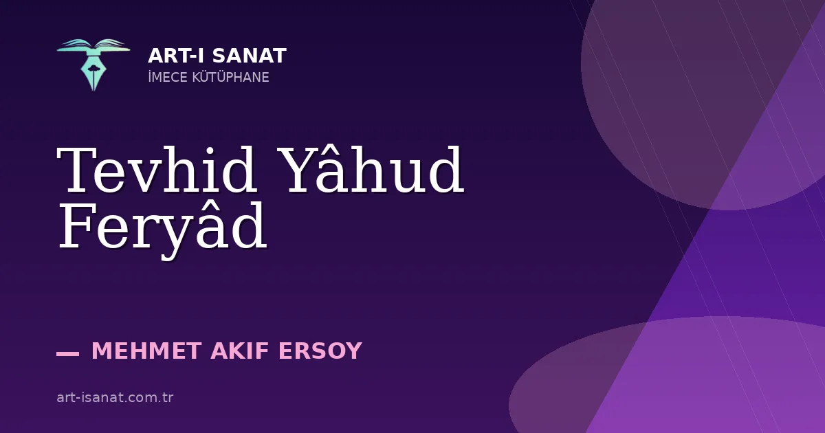 Tevhid Yâhud Feryâd