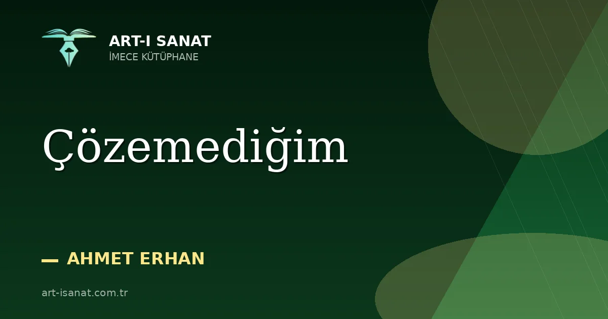 Çözemediğim