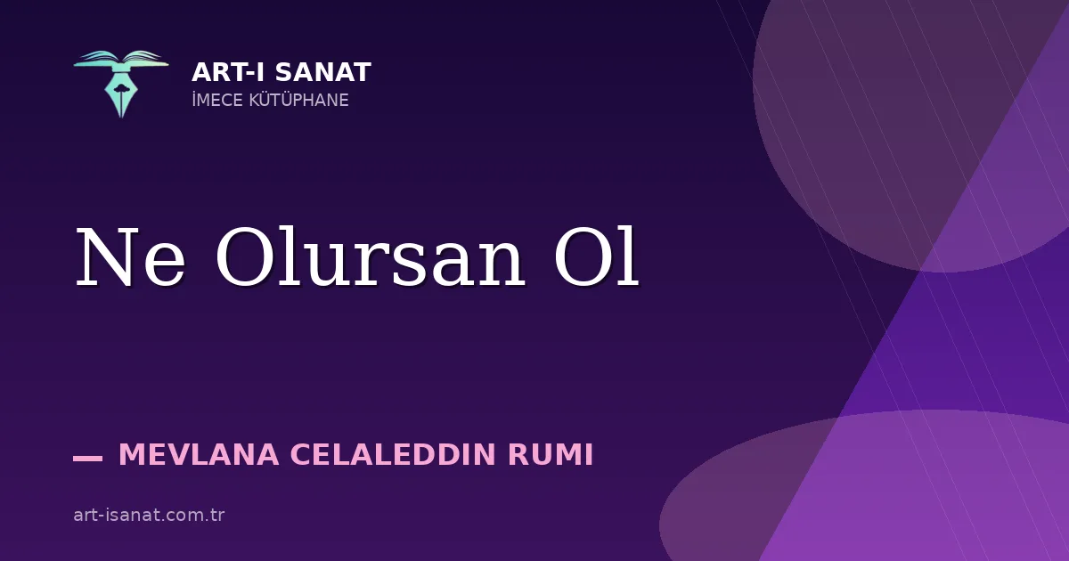 Ne Olursan Ol