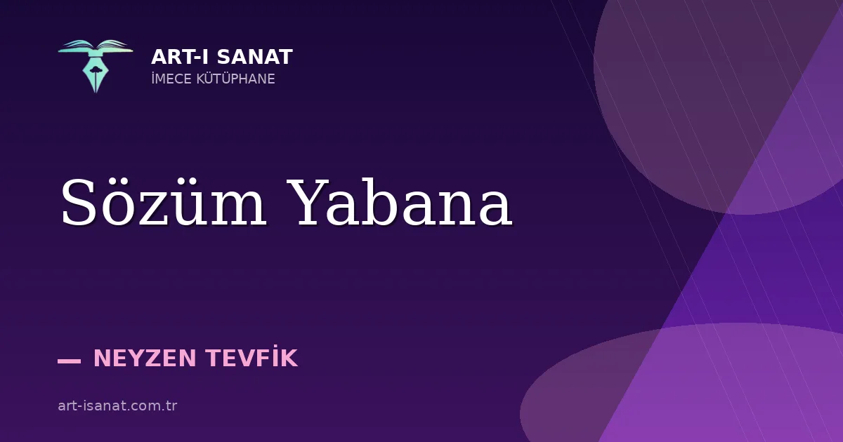 Sözüm Yabana