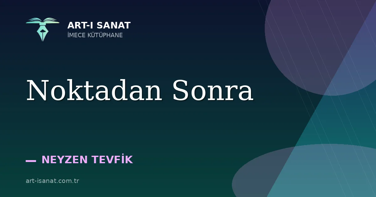 Noktadan Sonra