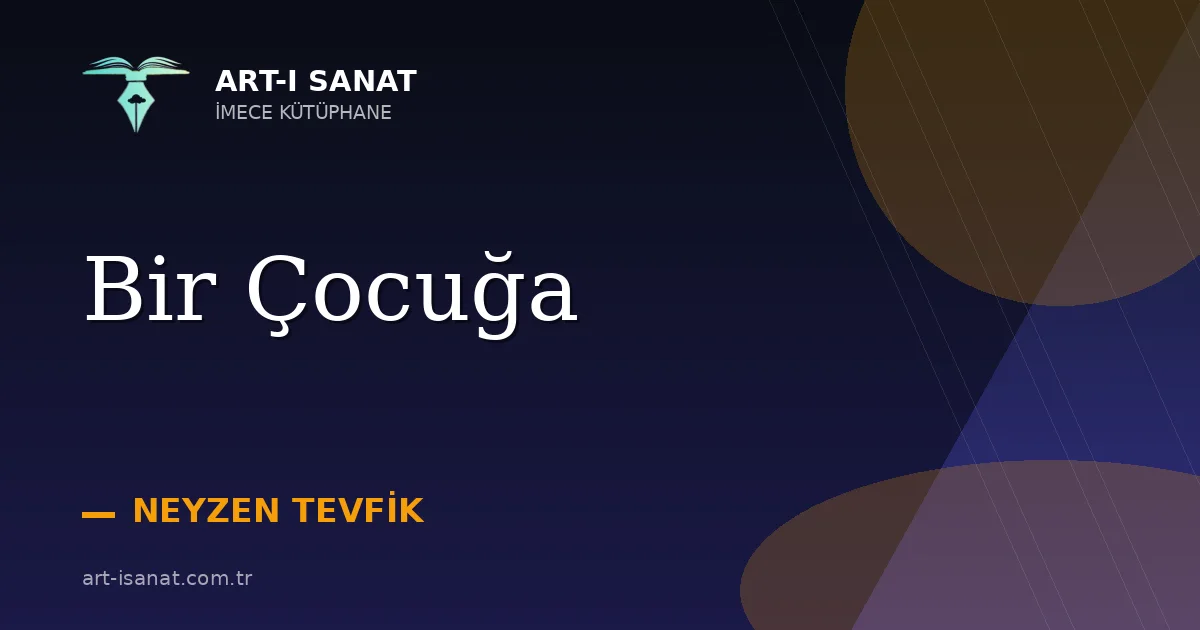 Bir Çocuğa