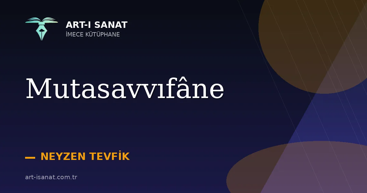 Mutasavvıfâne