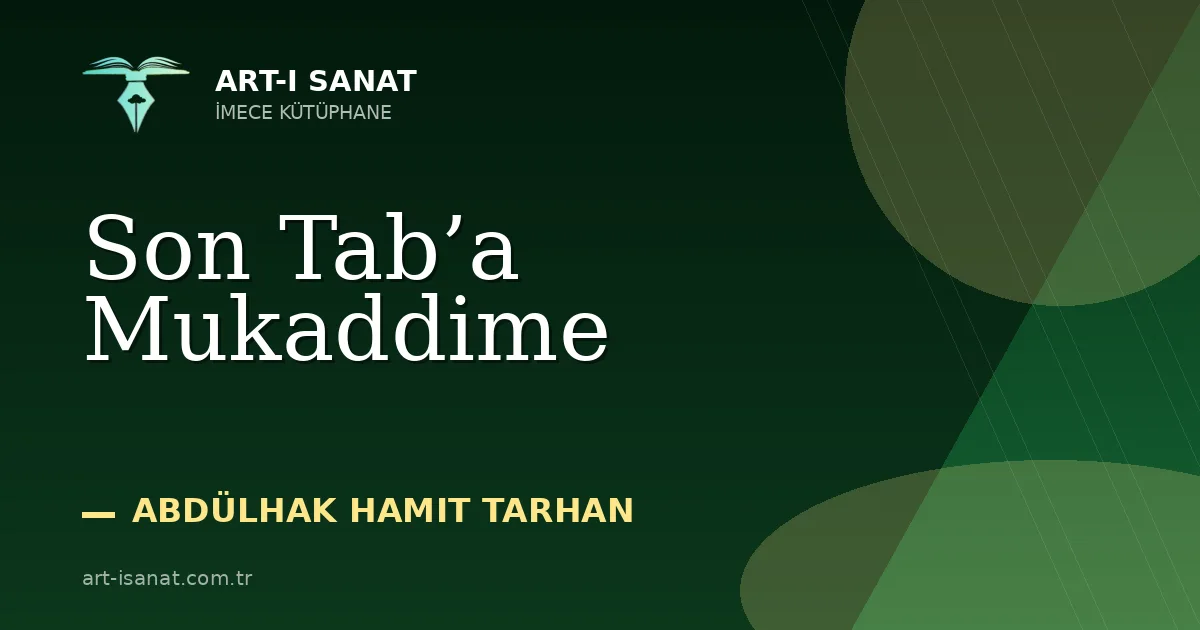 Son Tab’a Mukaddime