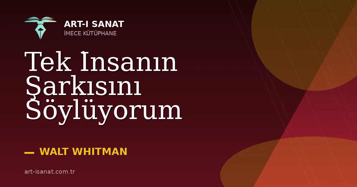 Tek İnsanın Şarkısını Söylüyorum
