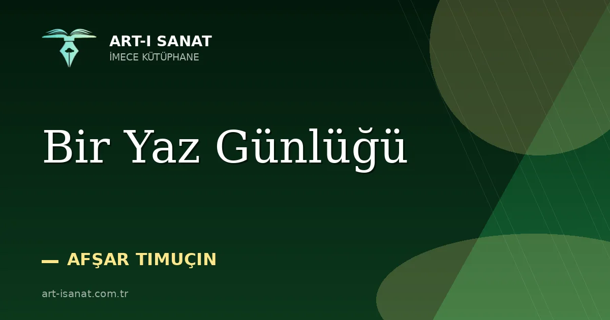 Bir Yaz Günlüğü