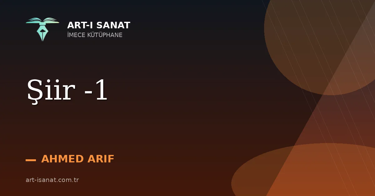 Şiir -1