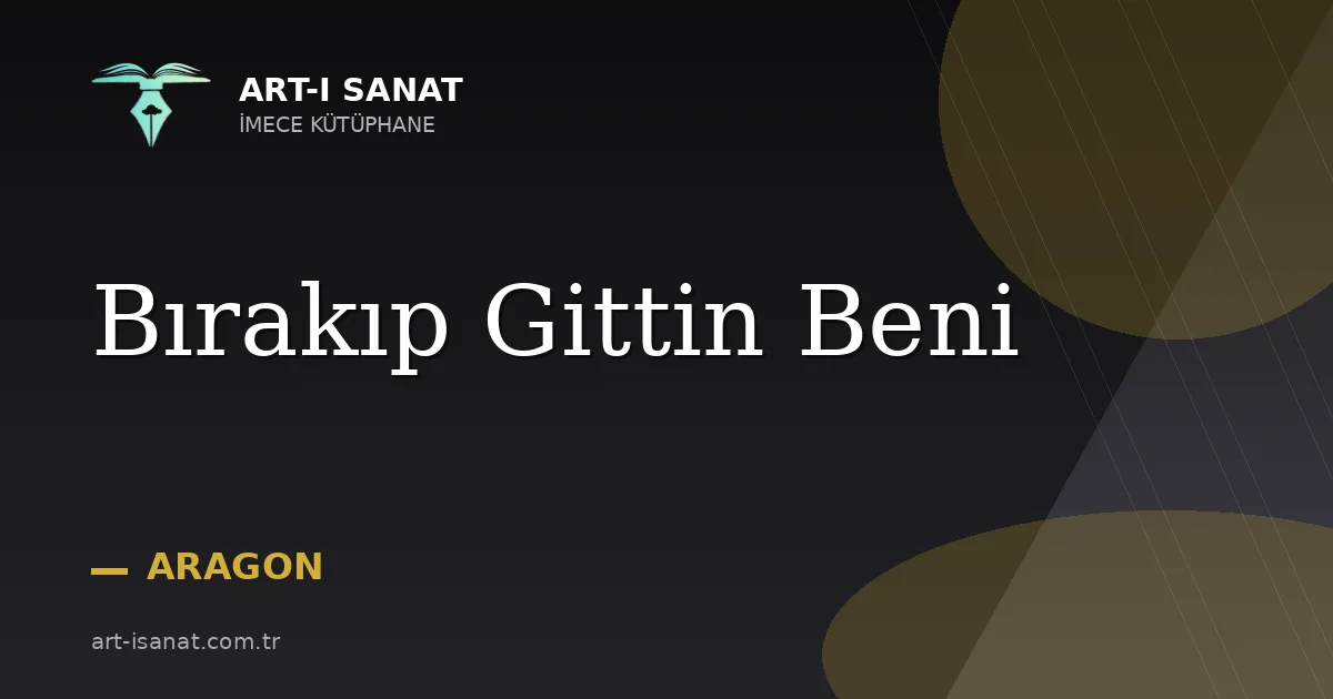 Bırakıp Gittin Beni