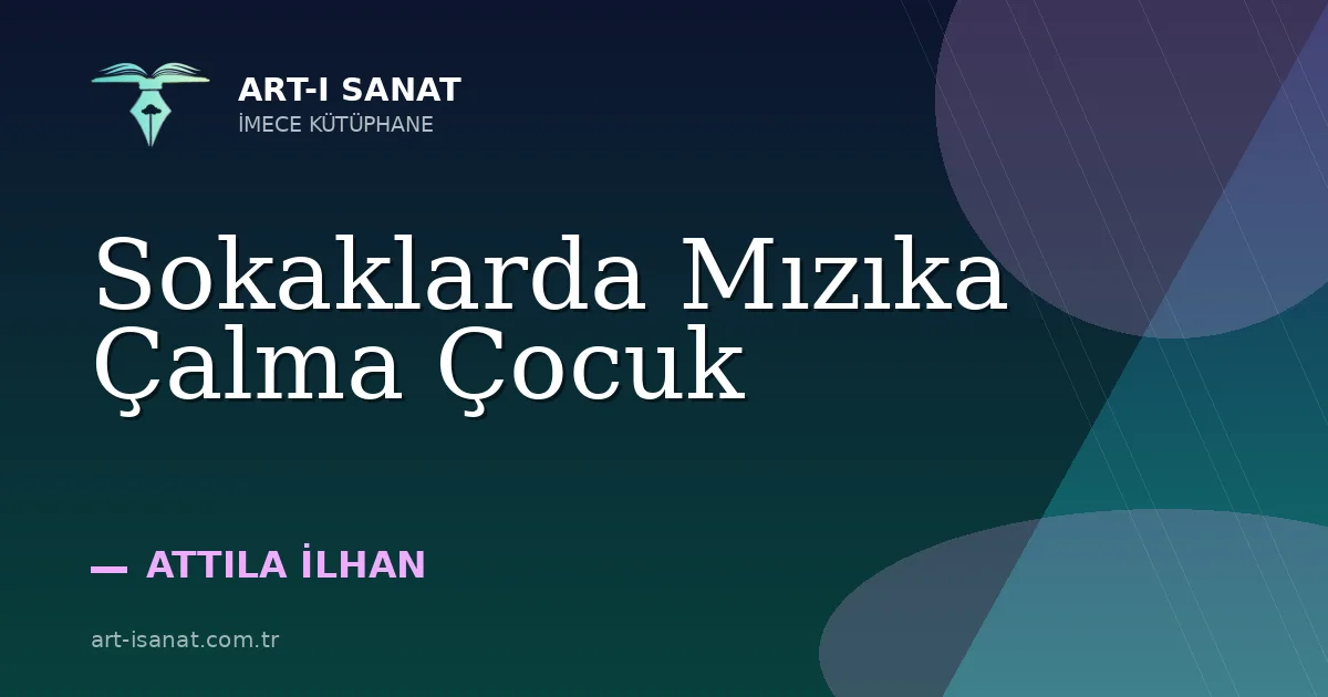 Sokaklarda Mızıka Çalma Çocuk