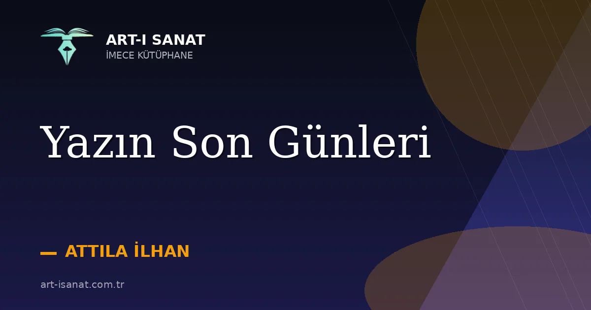 Yazın Son Günleri