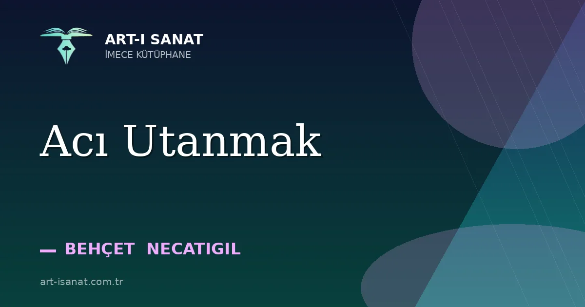Acı Utanmak
