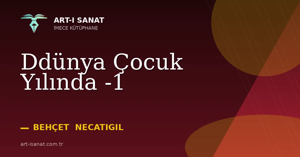 Ddünya Çocuk Yılında -1