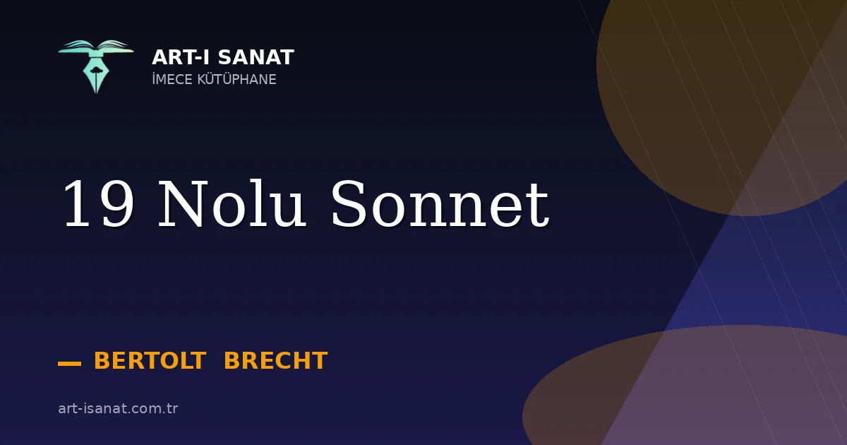 19 Nolu Sonnet