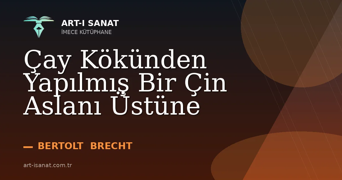 Çay Kökünden Yapılmış Bir Çin Aslanı Üstüne
